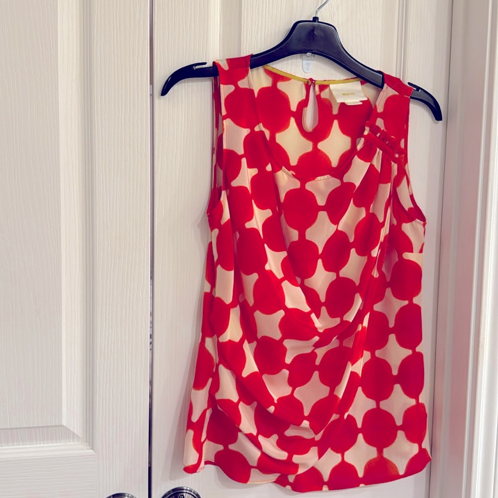 Anthropology purchased 100%silk blouse by Maeve, size 0.